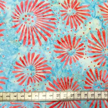 Preview: RED BLUE - Carmine - Batikstoff aus Indonesien